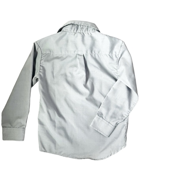 English Laundry dusk/medium gray button down shirt pocket collar round hem Boy 5 - Picture 5 of 10